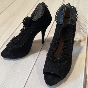 Jean-Michel Cazabat Black Suede High Heels Size 36